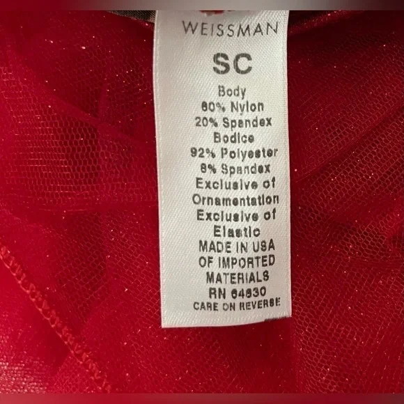 Weissman Red Leopard Print Dance Child Costume SC Black Red Sequin - Picture 4 of 14